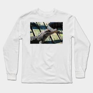 big smiling alligator Long Sleeve T-Shirt